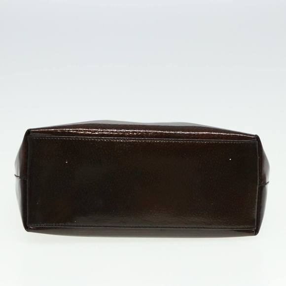 GUCCI Bamboo Hand Bag Enamel Brown 001 2058 3007 Auth yk13474 - Picture 5 of 16